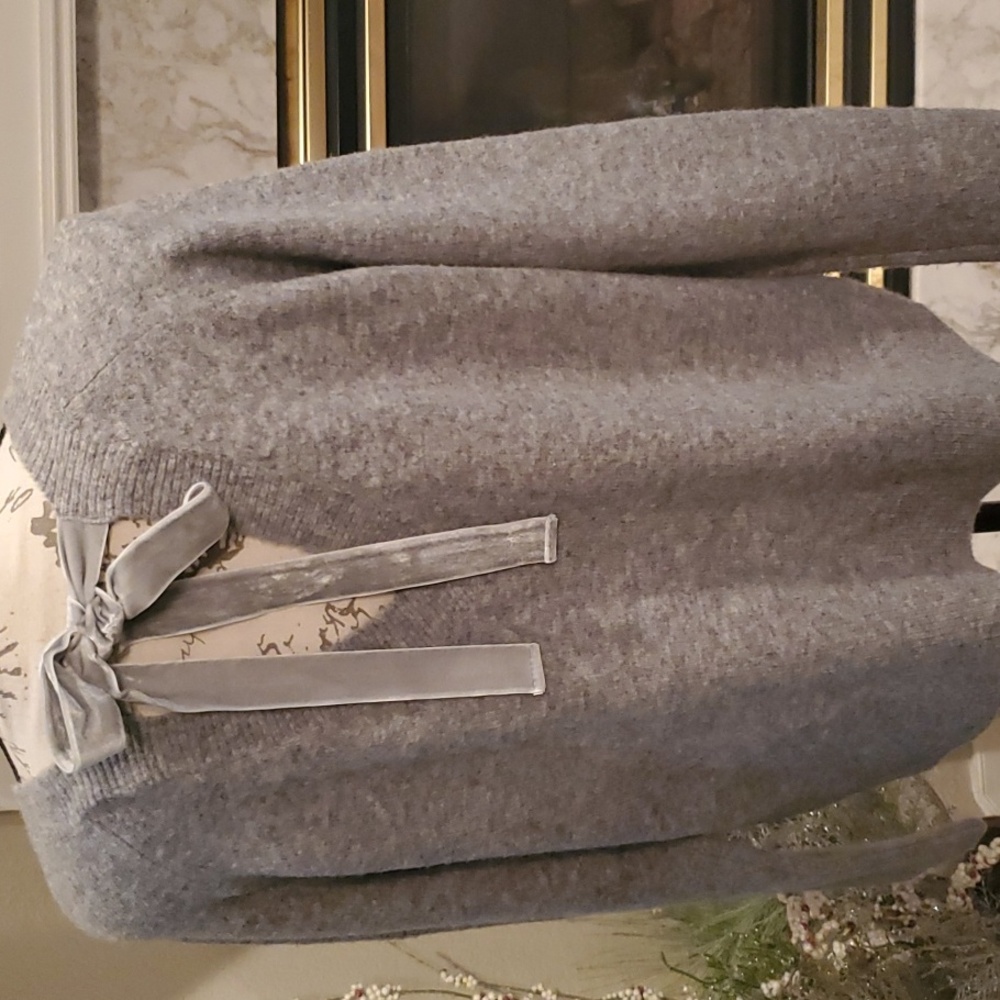 J. Crew Voletta Ribbon Back sweater